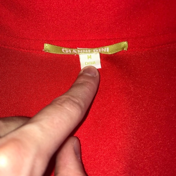 NWT Gianni Bini Boss Red Blazer with Gold Accents - Picture 4 of 12